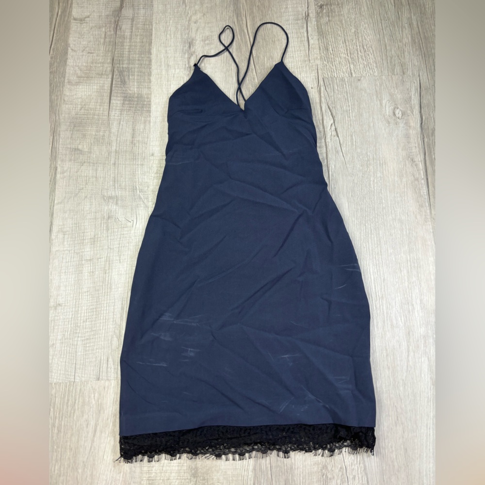 NWT Alice + Olivia By Stacy Bendet Mini Tank Blue Dress Size 2